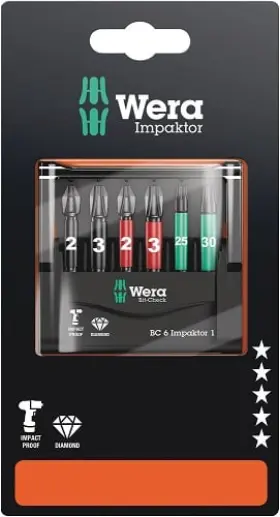 05073890001 Wera Tools 5073890001 Bit-check 6 Impaktor 1 Sb Pcs 1ea