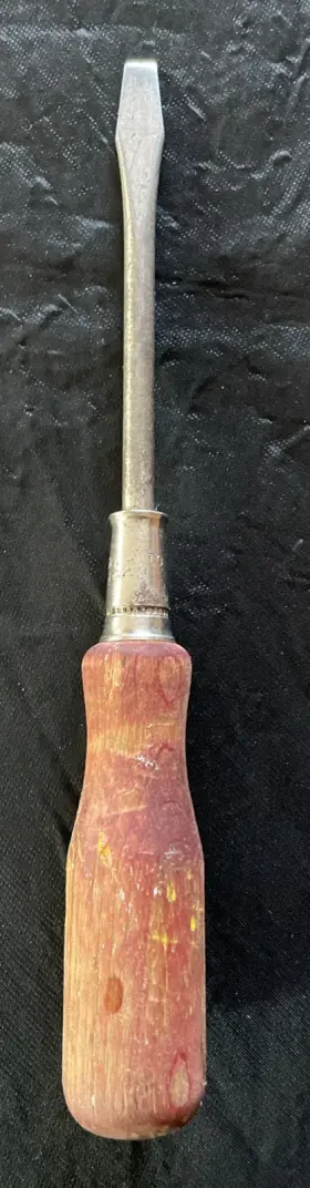 1443 Western Auto Inch H Wooden Handle 1/4 X 8 Flat-head Screwdriver Free S&h