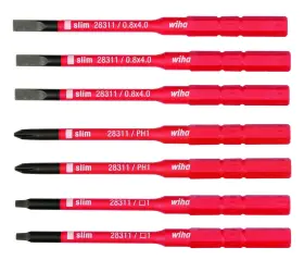 28372 Wiha 7 Piece Insulated Slimline Blade Set