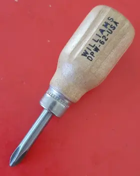 Dpw-62 Williams Nos New Vintage #2 No. 2 Phillips Stubby Screwdriver Wood Handle