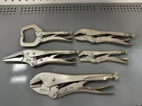 Jhw23076 Williams 5pc Pliers Set Curved Jaw Locking With Cutter