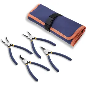 Wp011 Wisepro 1 Snap Ring Pliers Set 7 Inch Heavy Duty External/internal Circlip Kit W