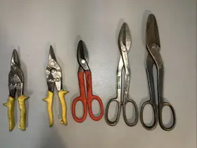 5412 Wiss Lot Of 5 18 Inlaid A-11 And Aviation M3 Tin Snips 14 Inch - 10 Sharp