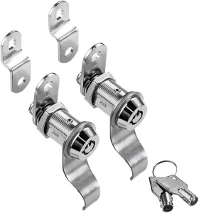 01030 Wooch Rv Locks For Storage Door 1-1/8 Inch Camper Pack Of 2 Chrome Finish
