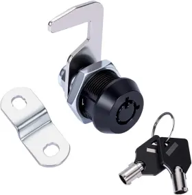 Wooch 753848373026 Toolbox Lock Tubular Cam Replacement Hook 5/8 Inch Black Pack Of 1