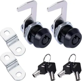 Wooch 753848373033 Toolbox Lock Tubular Cam Replacement Hook 5/8 Inch Black Pack Of 2