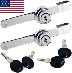 Wooch 762021962315 Sliding Glass Door Ratchet Lock With Chrome 5-1/2 Inches - 2pack