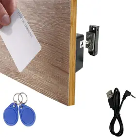Wooch 762021962759 Rfid Lock Electronic Cabinet Hidden Diy With Usb 1 Pack Black
