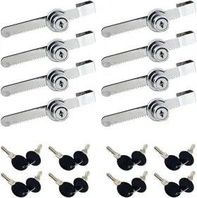Gl008 Wooch Sliding Glass Door Ratchet Lock With Chrome 5-1/2 Inches - 8pack