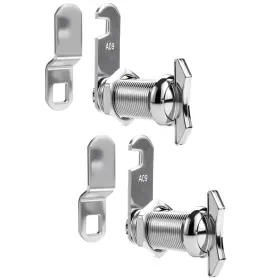Th-30-2p Wooch 1-1/8 Inch Thumb Operated Offset Cam Lock Rv - 2 Pack Silver