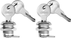Ttbl-02 Wooch Truck Tool Box Lock With Keys 5/8 Inch Replacement 2 Pack - Ch545 Silver