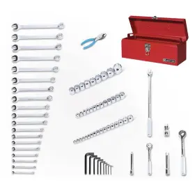 Wt1900rd Wright Tool 076799001993 199 75 Piece Metric Apprentice Tools Set-including Metal Box