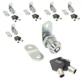Bt0308-md20-6 X-haibei 6 Pack Rv Storage Door Locks With Keys 7/8 Inch Cylinder L Silver
