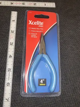 L4vn Xcelite Weller-xcelite Pliers Subminiature Needle Nose Serrated Jaw 4 Inch Oal