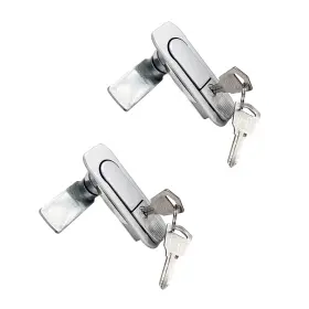 Xnrtop 645569407633 Electric Cabinet Panel Pop Up Lock Push Button Door Cam Keys Silver