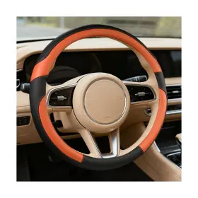 Ywdiml-car1 Ywdiml Car Steering Wheel Cover Leather Breathable Non-slip Vehicle Protec
