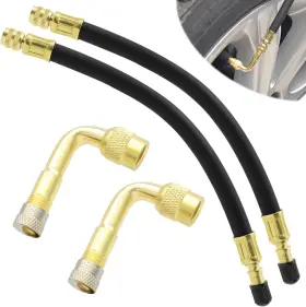 Zhsms 713079248197 Tire Valve Extension Set 2 Pieces 8.25 Inch Flexible Stem Adapt