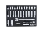 Wiha 33895 - 29 Piece 1/2 Drive Professional Standard & Deep Socket Tray Set, New. Price: $141.41.
