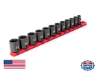 Tekton 3/8 Inch Drive Shallow 6-POINT Impact Socket Set With Rail 12-PIECE 8-19M New. Price: $94.87.