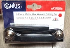 Genius Tools Pro Heavy Duty 9PC Metric Folding Hex Key Wrench Set #HK-009HE New. Price: $26.03.