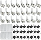 30 Pack Cabinet Locks With Keys, 5/8" Cam Keyed Alike Tool Box Platinum New. Price: $45.25.