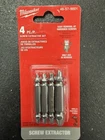 Milwaukee Tool 49-57-9001 M2 Hard Screw Extractor 4PC Set New+free Shipping!!!!!. Price: $17.99.