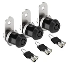 Bozxye 3 Pack Cabinet Locks With Keys, 5/8" Cam Inch, Black New. Price: $31.78.