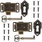 2 Sets Skeleton Lock Antique Bronze Vintage Cabinet Furniture With Keys. Price: $15.93.