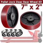 Pair For Eoslift Pallet Jack/truck Steering Wheels 7"X 2" W/ Bearings Poly Tread New. Price: $37.99.