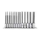 Genius Tools 12 Piece 1/4" & 3/8" Dr. Sae Long Hex Bit Socket Set BS-2314HL New. Price: $107.15.