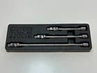 Matco Tools 3/8 Drive 3PC Spring Loaded Universal Flex Chrome Extension Set Used. Price: $189.99.