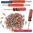 Aracey Tire Repair Tool Set - 4 X Dual Single Head Valve Core Remover And 100 Pi New. Price: $23.14.