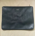 Delfonics Quitterie Pouch Bag Sleeve Travel Black Pebbled Leather 8 X 10 Pre-owned. Price: $30.00.