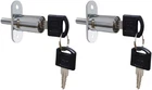 Push Plunger Lock 19MM Cylinder 19X23MM, Key Different, Black, Silver New. Price: $14.31.