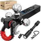 Nilight Trailer Hitch Tri-ball Mount With Hook And Rotatable Tow Anti-theft 3... New. Price: $138.89.