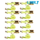 Lablt 8 Pack 2" 15' Ratchet Straps W/j Hook 5000 Lb Heavy Duty Tie Downs New. Price: $57.74.