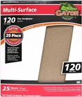 Gator 9" X 11" Multi-surface Sanding Sheets, 120 Grit, 25 Pack New. Price: $23.86.