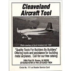 Cleaveland Aircraft Tool Boone Ia Vintage Kit Planes Ad SAI6-S20 Used. Price: $13.50.
