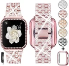 Diamond Strap Tempered Glass Case For Iwatch S11 10 9 8 7 6 ULTRA3 Band Cover New. Price: $18.99.