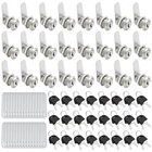 Interwarm 30 Pack Cabinet Locks With Keys, 5/8" Cam Keyed Platinum New. Price: $45.04.