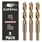 Narwhal 9/16 Inch Cobalt Drill Bits (3 Pack - Industrial Grade M35 New. Price: $41.58.