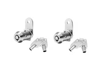 Kingsley Tubular Cam Lock (2 Pack) With 1-1/2" Cylinder, Chrome Finish, Keyed... New. Price: $29.54.
