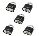 Lot Of 5 Resettable Kingsley Combo (combination Padlock) Hardened Steel New. Price: $44.95.