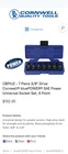 Cornwell Bluepower Sae Universal Socket Set, 6 Point Brand New, Never Used. Price: $140.00.