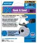New Norton 03223 Pk 10 Hook Loop Sanding Discs 5" Dia., 80 Grit Usa 3308228. Price: $8.99.