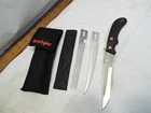 Kershaw Kai 3 Blade Trade Knife Fillet Hunting Saw Utility Multi Tool Wood Used. Price: $149.99.