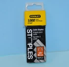 Stanley 1/2 In. 12MM Round Crown Cable Staples. CT108T. 1000 Count New. Price: $18.99.