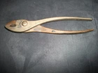 Vintage Ampco P31 Be-cu 7/3/4'' Solid Brass Non-sparking Slip Joint Pliers Usa Used. Price: $28.00.