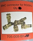 Bnc For RG59 75 Ohm Coax Compression Connectors Black Eclipse 46 Count New. Price: $54.57.