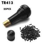 Lot 25 Tr 413 Snap-in Rubber Tire Valve Stems Short Most Popular Black New. Price: $6.80.